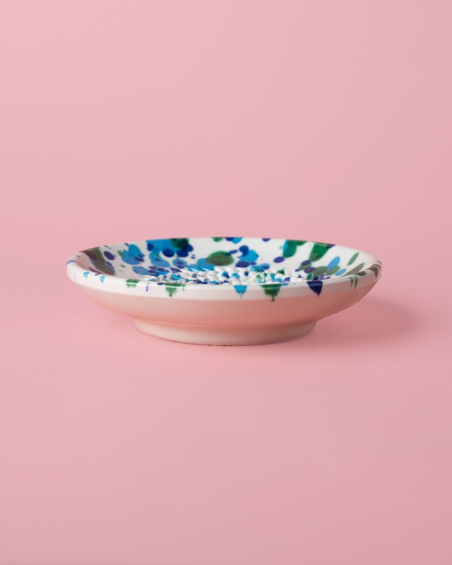 Piatto in ceramica Grattugia aglio PICCOLO / Corallo