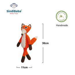 Crocheted cuddly toy fox FRED (organic)