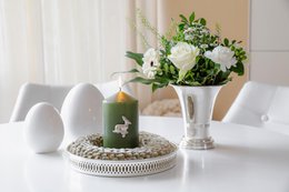 EDZARD serveringsbakke galleribakke Coro, rund, elegant sølvbelagt, anløbsfast, ø 23 cm, højde 3,5 cm