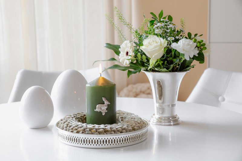 EDZARD serveringsbakke galleribakke Coro, rund, elegant sølvbelagt, anløbsfast, ø 23 cm, højde 3,5 cm