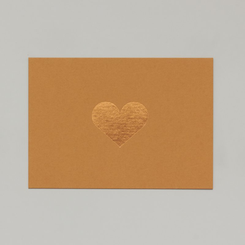Herzkarte - Gold