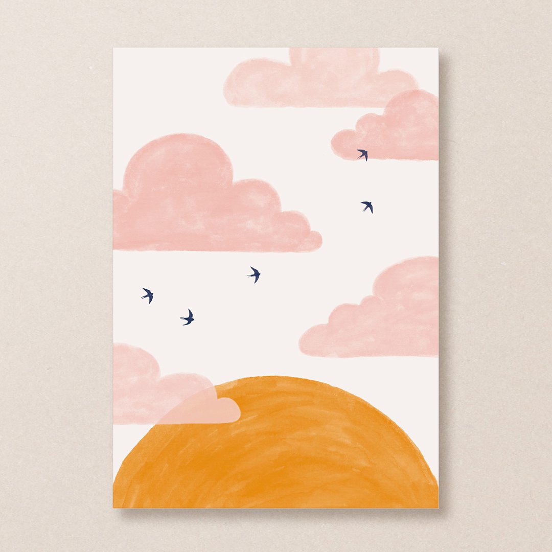Postkaart | Roze Wolken