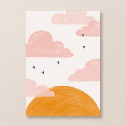 Postkarte | Rosa Wolken