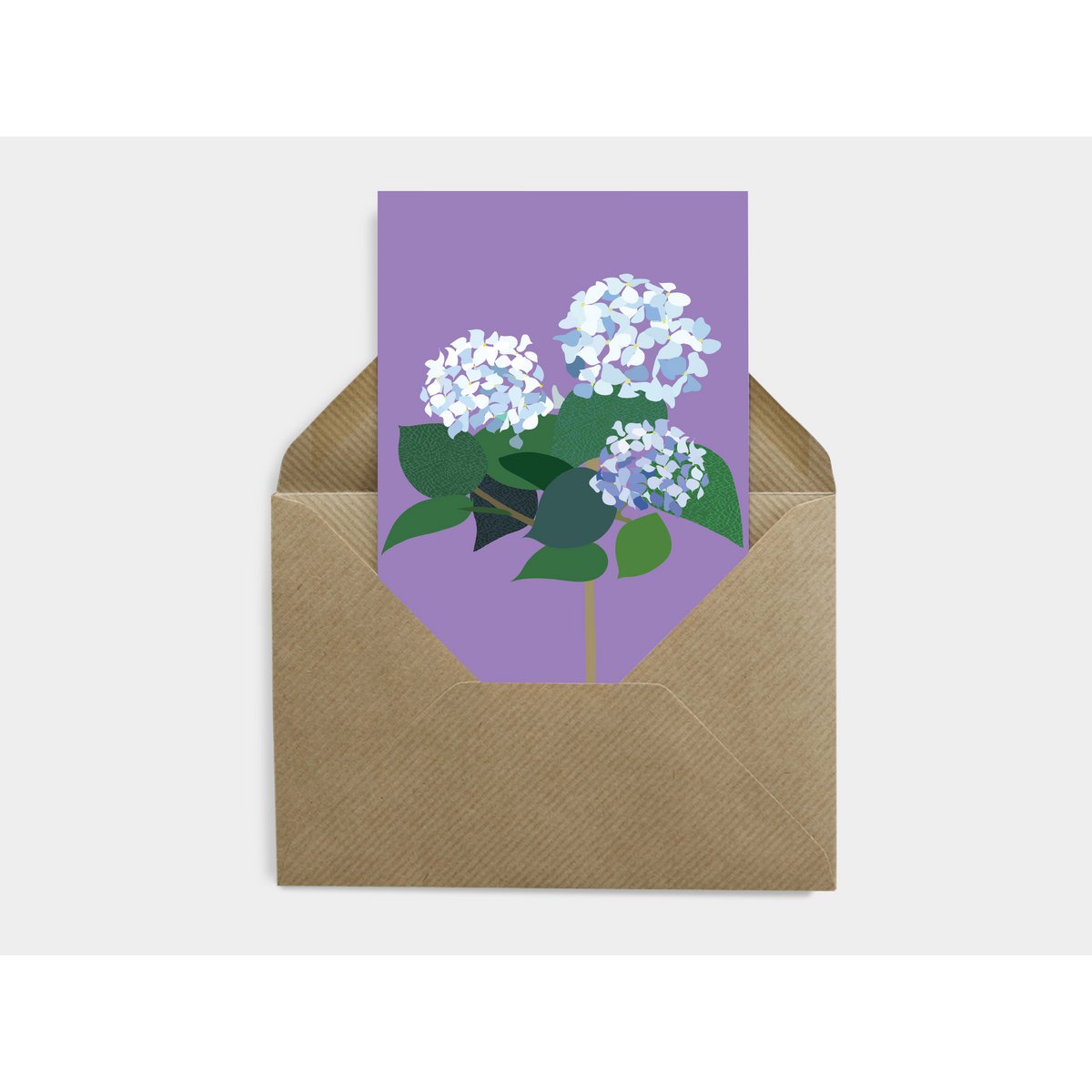 Carte postale florale - Hortensia