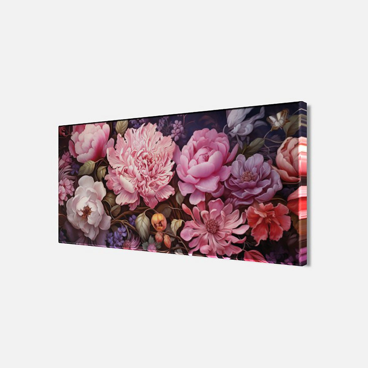 Muurfoto BLOEMEN 33x70 cm – canvas foto op spieraam decoratie modern