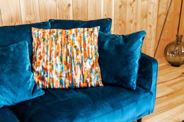 Velvet Cushion Art Flows On The Wall% 233 signed Just Cage