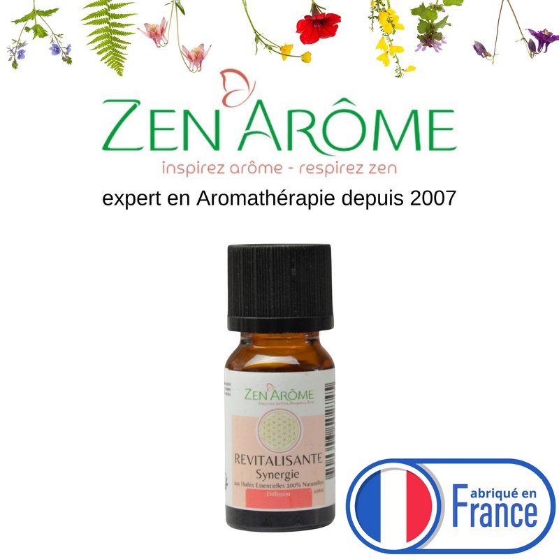 Synergy of essential oils - Revitalizing - 10 ml - Use for Diffusion - Packaged in France