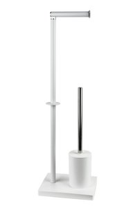ZAC Toilet paper stand with brush 20.5x16x65cm white