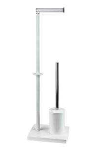 ZAC Toilet paper stand with brush 20.5x16x65cm white