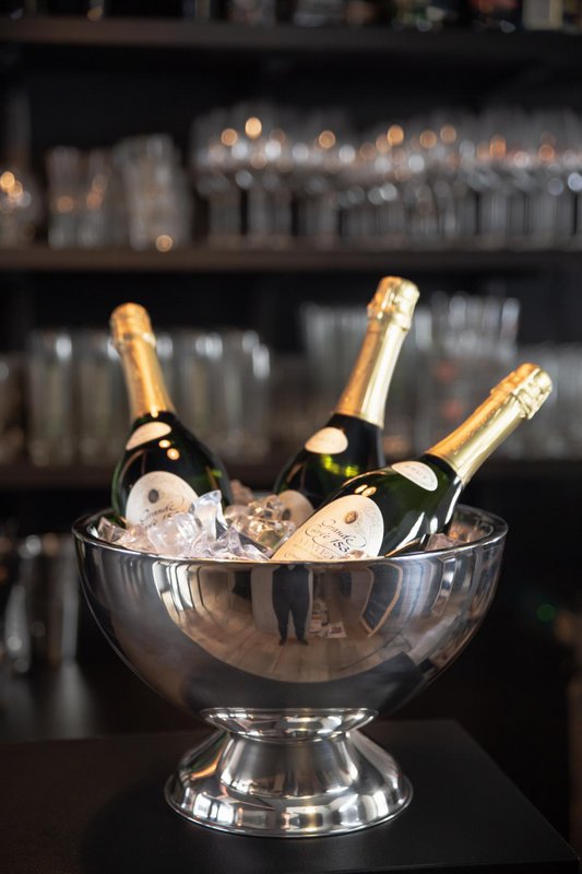 EDZARD champagnekøler flaskekøler vinkøler Cadiz, rustfrit stål højpoleret, dobbeltvægget, ø 32 cm
