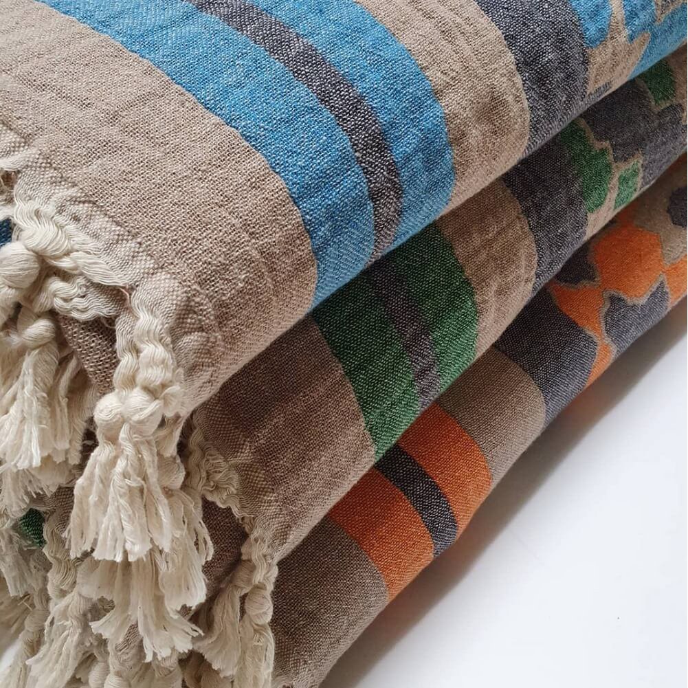 Leyla zachte katoenen jacquard sprei