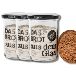 Bio-bread baking mix in the glass "Chestnuts in the Hanfglück" (200 g)