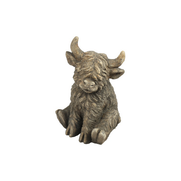 Schotse hooglander Yuki polystone L11,5B11,5H18,5CM bruin