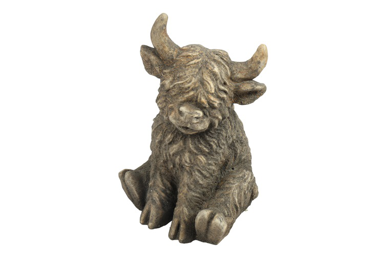 Schotse hooglander Yuki polystone L11,5B11,5H18,5CM bruin