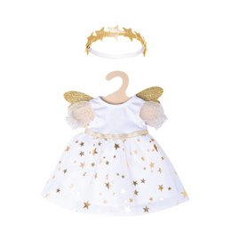Dukkekjole "Guardian Angel" med stjernehårbånd, str 28-35 cm
