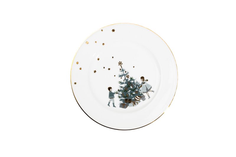 Winter Stars, Plate with Christmas Tree, 21 cm