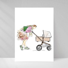 Kort med konvolut | Glad baby