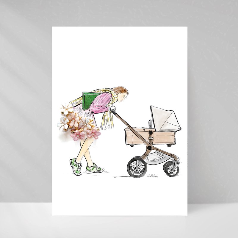 Kort med konvolut | Glad baby