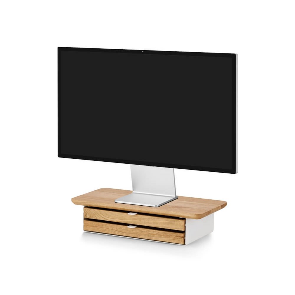 Mensola da scrivania Mini - Supporto per monitor con cassetto