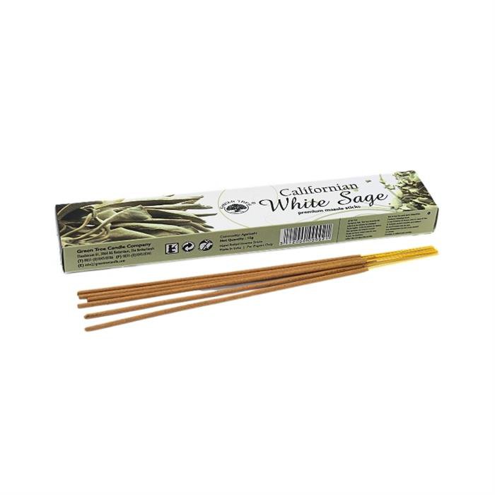 Green Tree Californian White Sage Hand Rolled Natural Incense Sticks