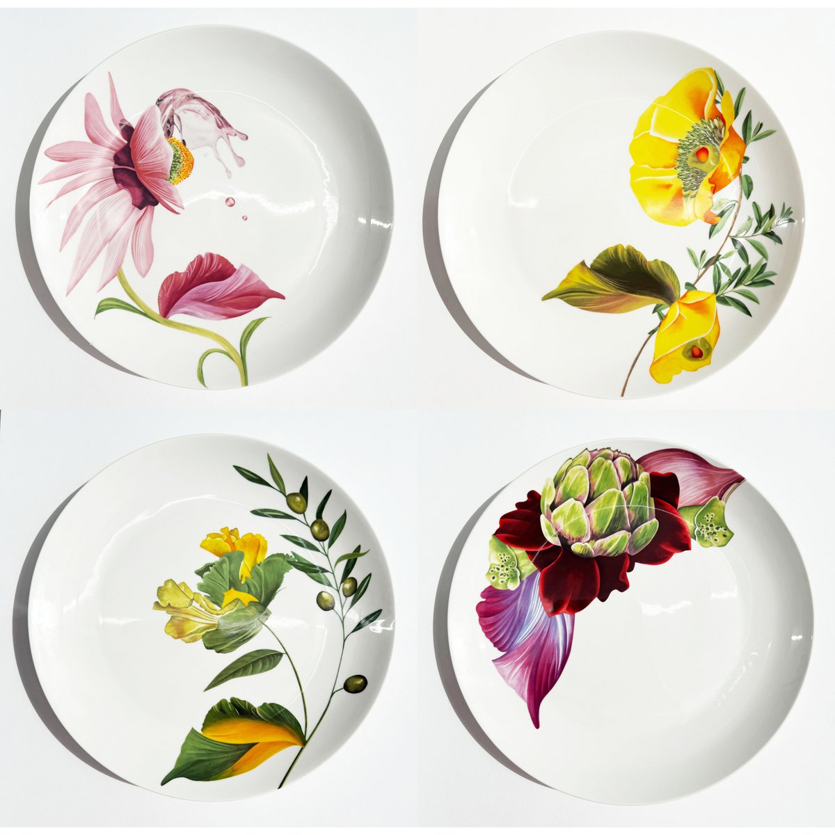 Botanical Wonders - Set of 4 dinner plates
