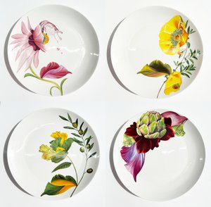 Botanical Wonders – Set mit 4 Speisetellern