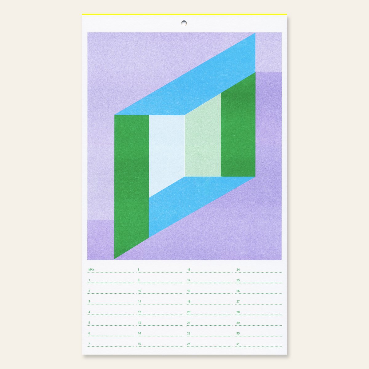 Risography birthday calendar (17.0 x 28.5 cm)