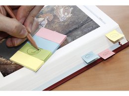 Info Page Marker papier 20x50mm, 4 kleuren recycled 100 vel per kleur
