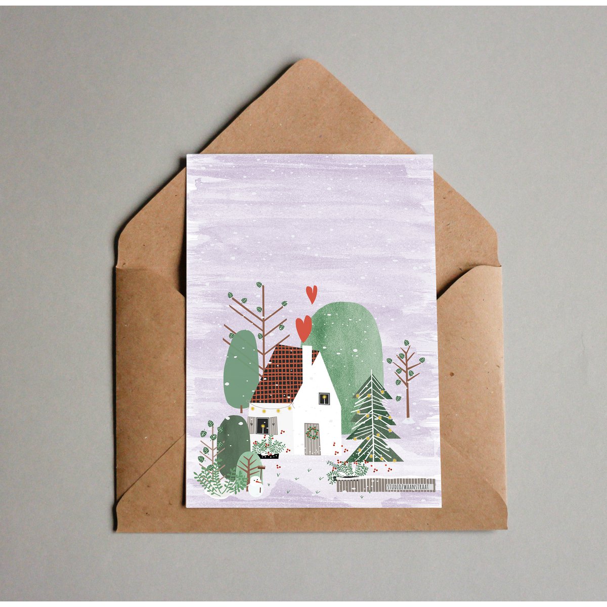 postcard - series 'Christmas' - 'happy home christmas'