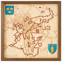 BAARLE NASSAU - Mappa 3D da parete in legno - versione S