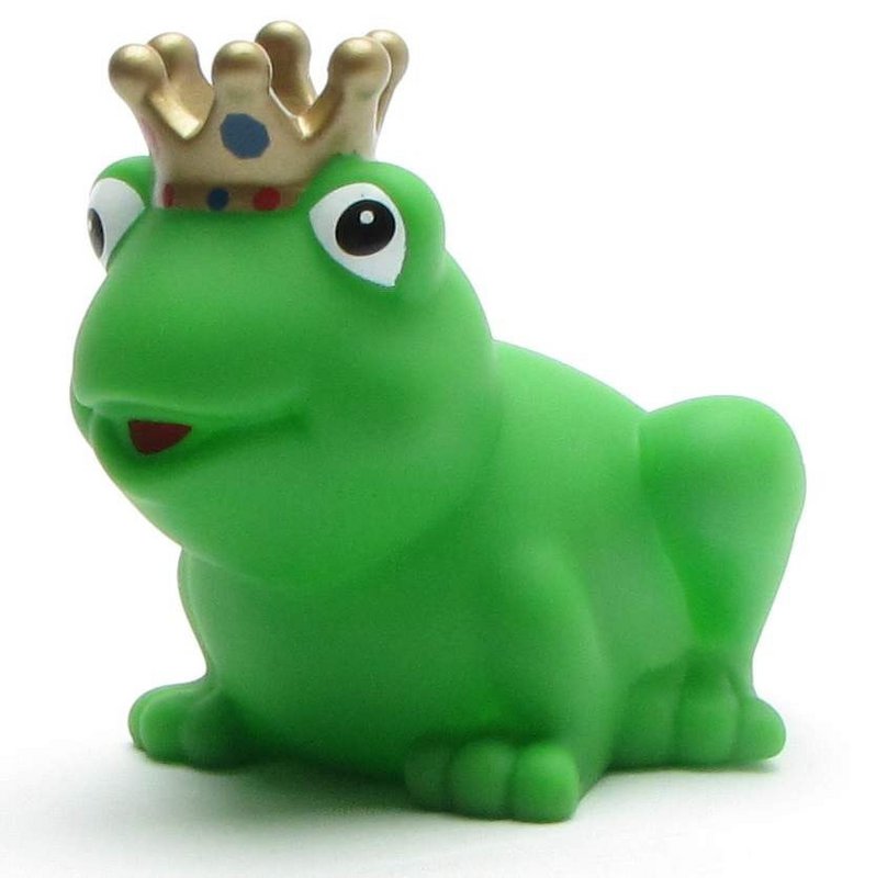 Frog prince with golden crown - squeaky toy