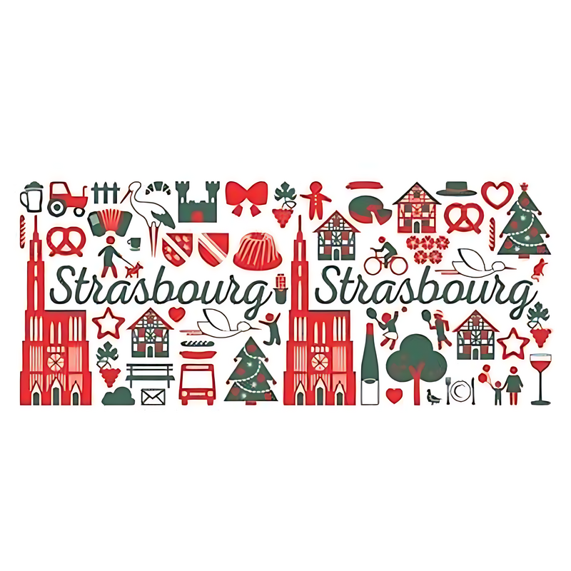 Ceramic mug - Strasbourg icons