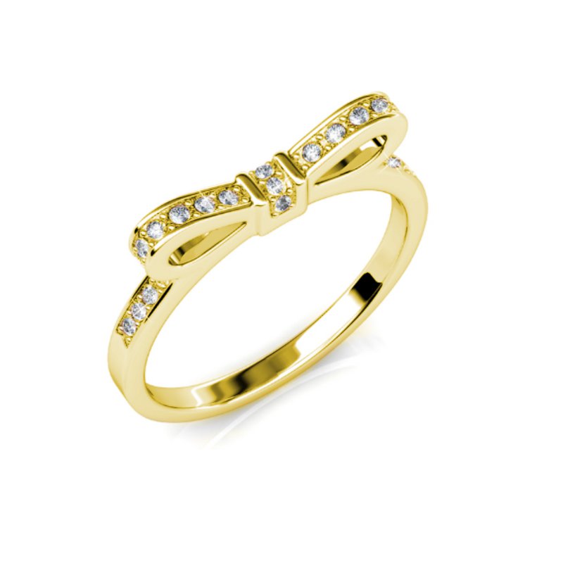 Anello a nastro - oro e cristallo