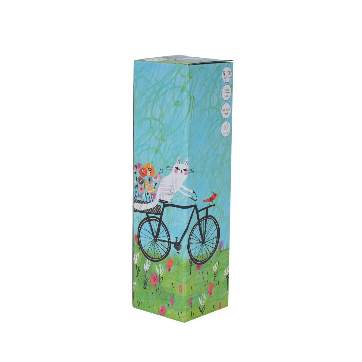 DUO CATS Thermal Bottle 500ml, BICYCLE, giftbox
