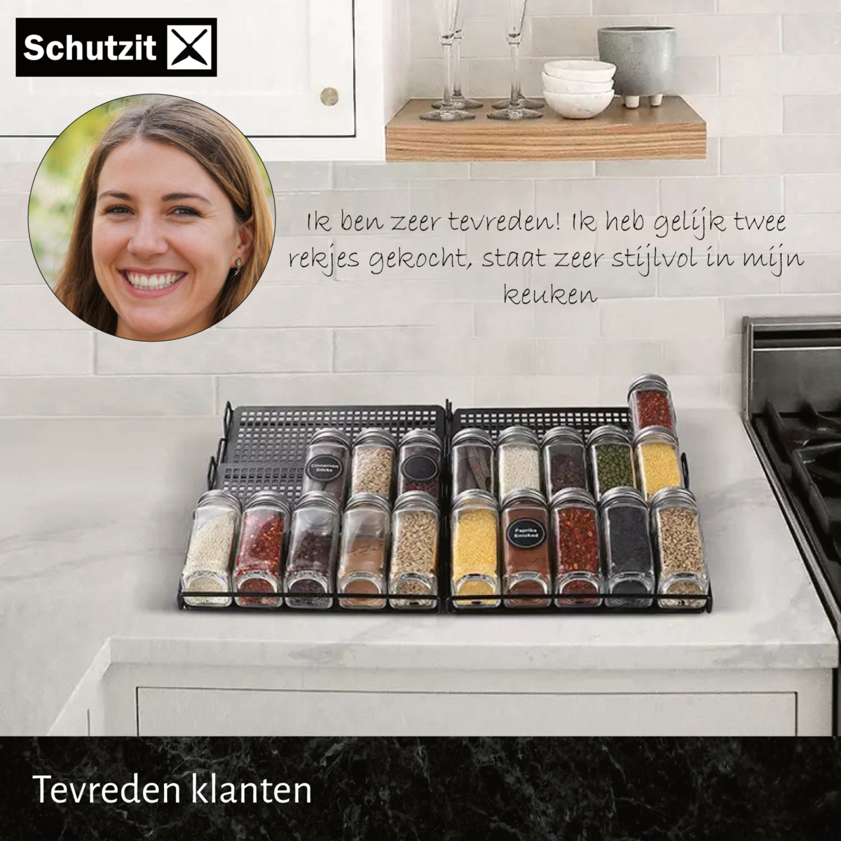 Kruidenrek liggend voor lade