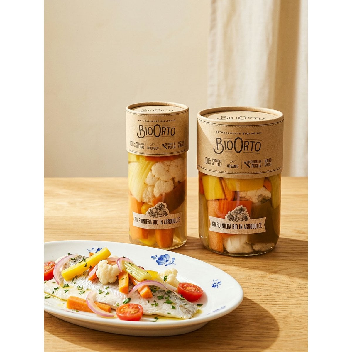 Biologische zoetzure Giardiniera