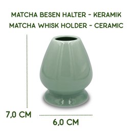 Matcha Besen Kusenaoshi Green de la cerámica