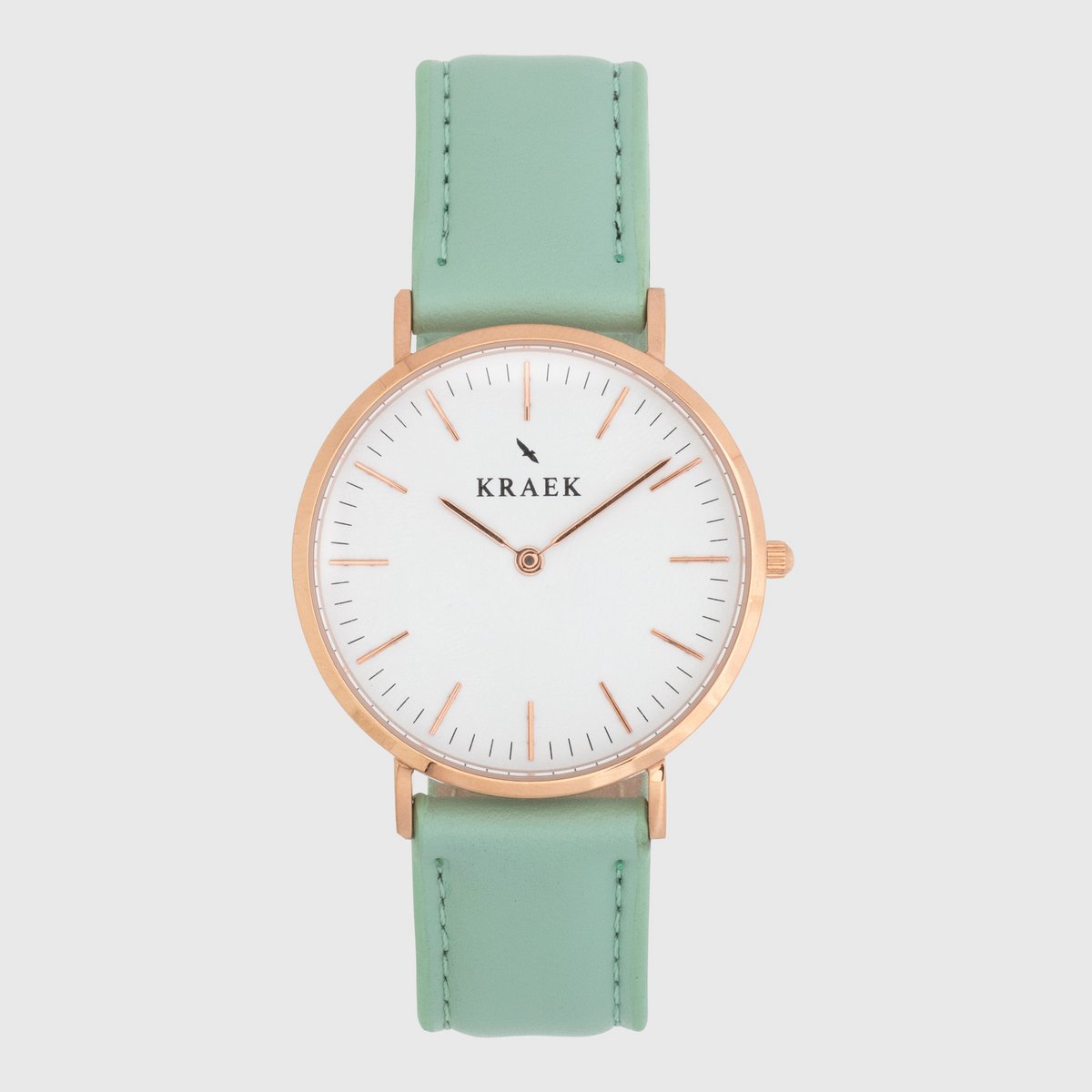 Adeline | Oro rosa | verde | 36 mm