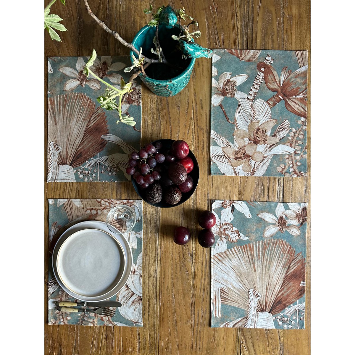 Platzset 30 x 43 cm, Leinen-Baumwoll-Mix | Terra Flora
