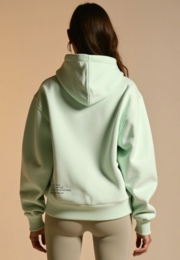 Hoodie mit Reißverschluss "GGBH" - Beige