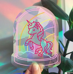 Rainbowmaker vinduesmærkat / kort - Enhjørning