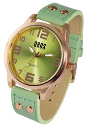 Zegarek unisex QBOS z paskiem z imitacji skóry