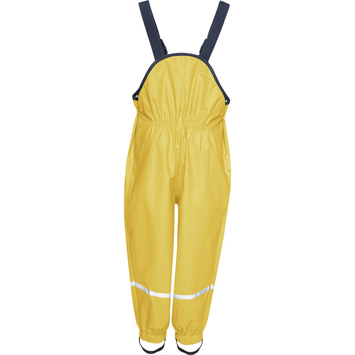 Regenbroek met bretels - geel