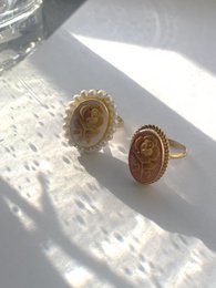Rose Cameo Ring met parels