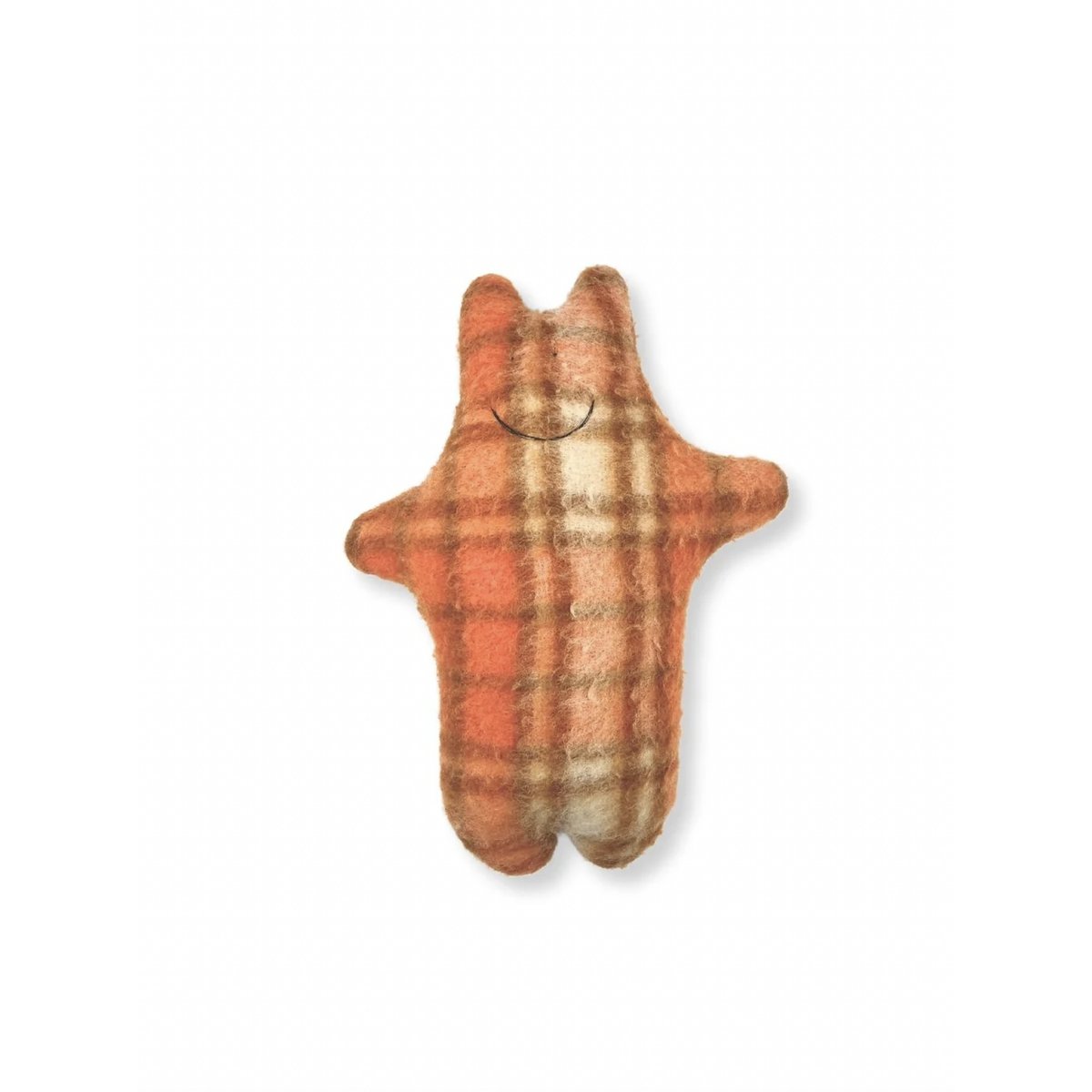 Nilpferd-Kuscheltier - Vintage-Wolldecke - Orange