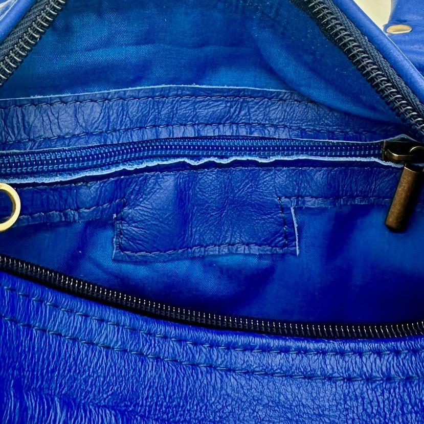 Rex Bag Blue - Handgemaakte lederen tas