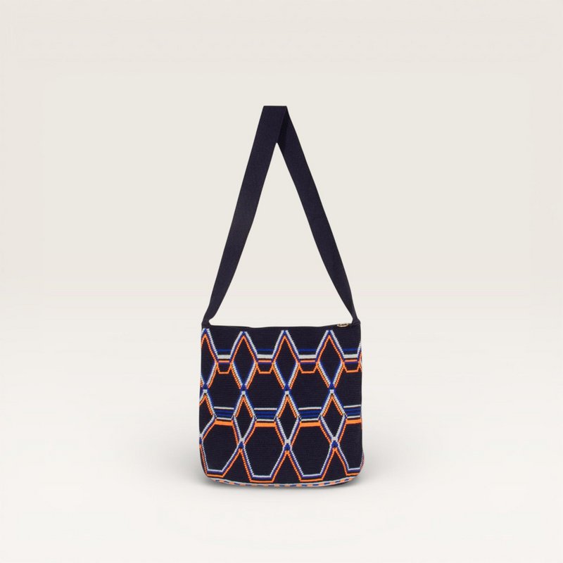 Geometrisk oval crossbody-taske | Flåde