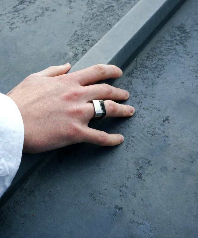 Men's large SQUARE ring