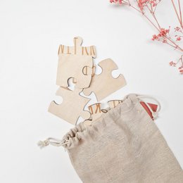 Aankondiging houten puzzel | Wij gaan trouwen!