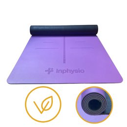 A non-slip yoga carpet in a vibrant purple color, designed for enhanced grip and stability during yoga practice.